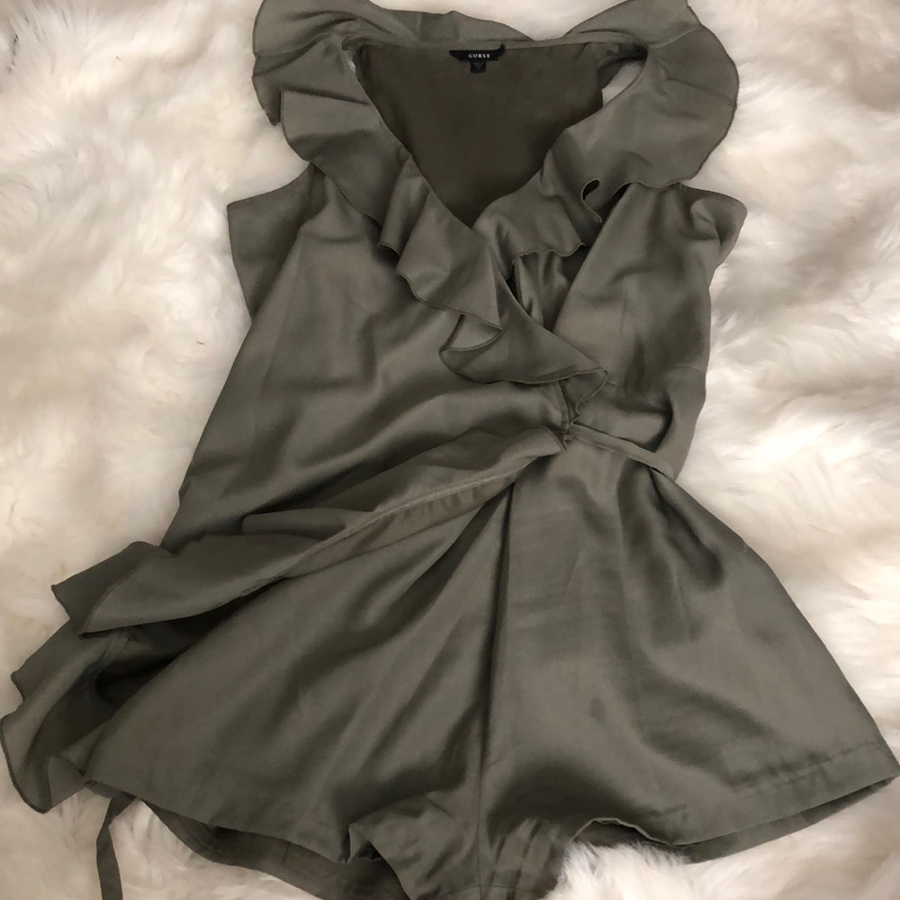 Guess olive green  dress-romper